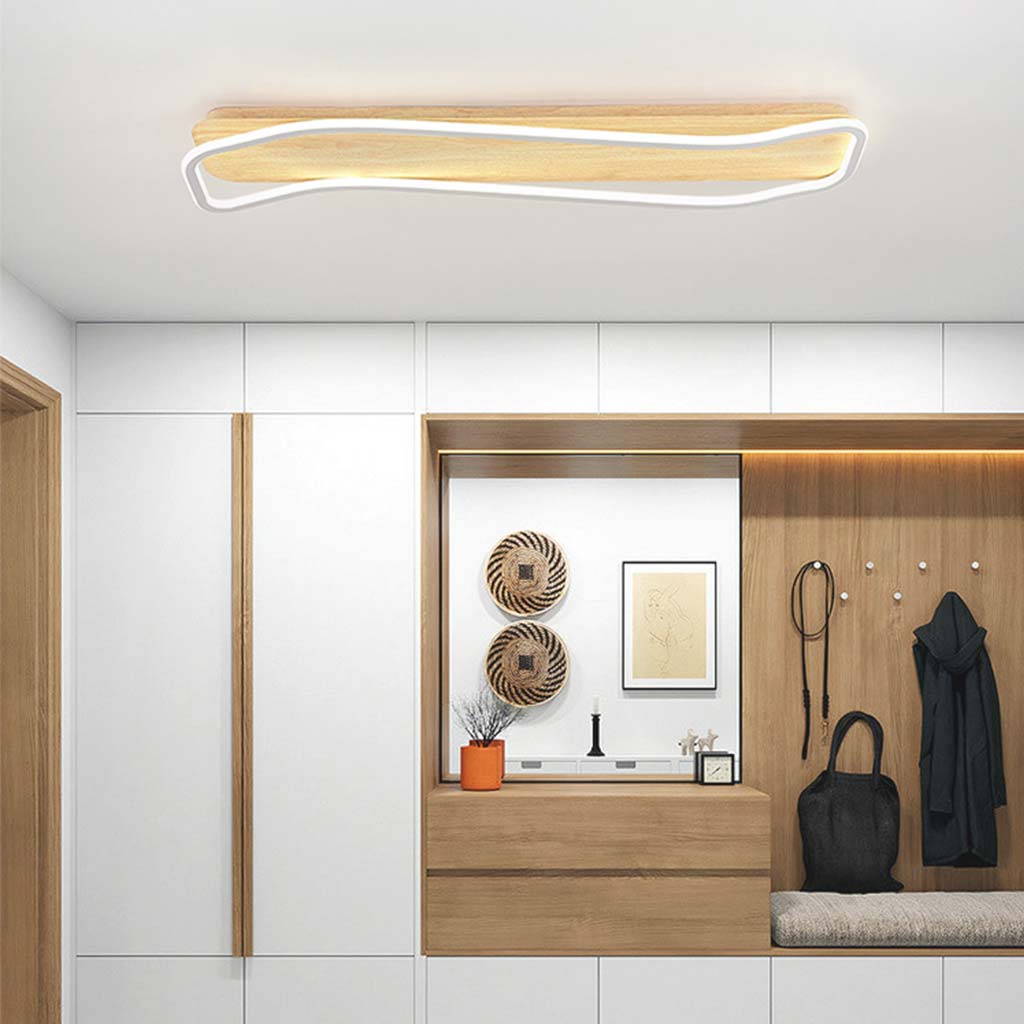 Modern Rectangular Flush Mount Ceiling Light in Wrought Iron