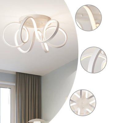 Luxe Halo LED Plafondlamp - Moderne Semi Flush Mount Kroonluchter