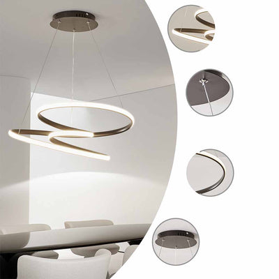 Nordic LED Hanglamp - Geometrisch Helixontwerp