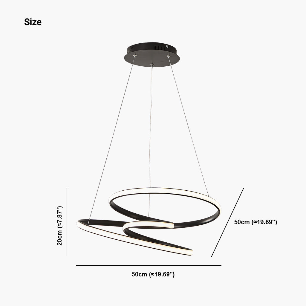 Nordische LED-Hängelampe – geometrisches Helix-Design