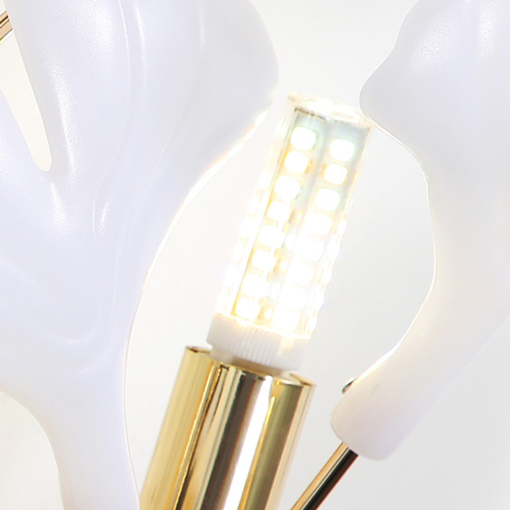 LuxeGloed LED Wandlamp - Elegante Witte en Gouden Afwerking voor Slaapkamer/Woonkamer