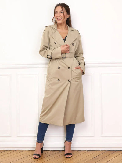 Stilvoller mittelgroßer Trenchcoat für Damen | Leona