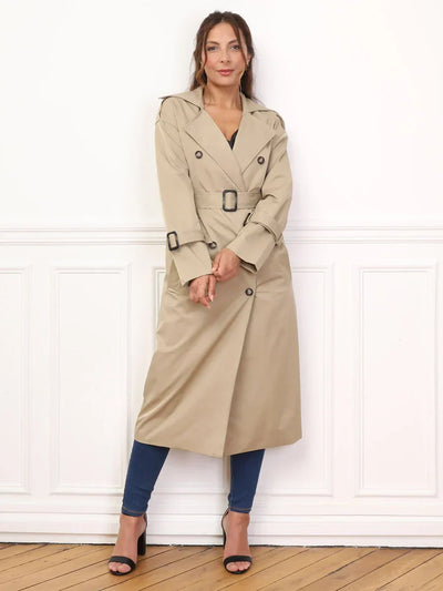 Stijlvolle Middellange Trenchcoat voor Dames | Leona