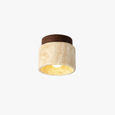 Romus Plafondlamp Retro-Stijl Steen Hout Gang