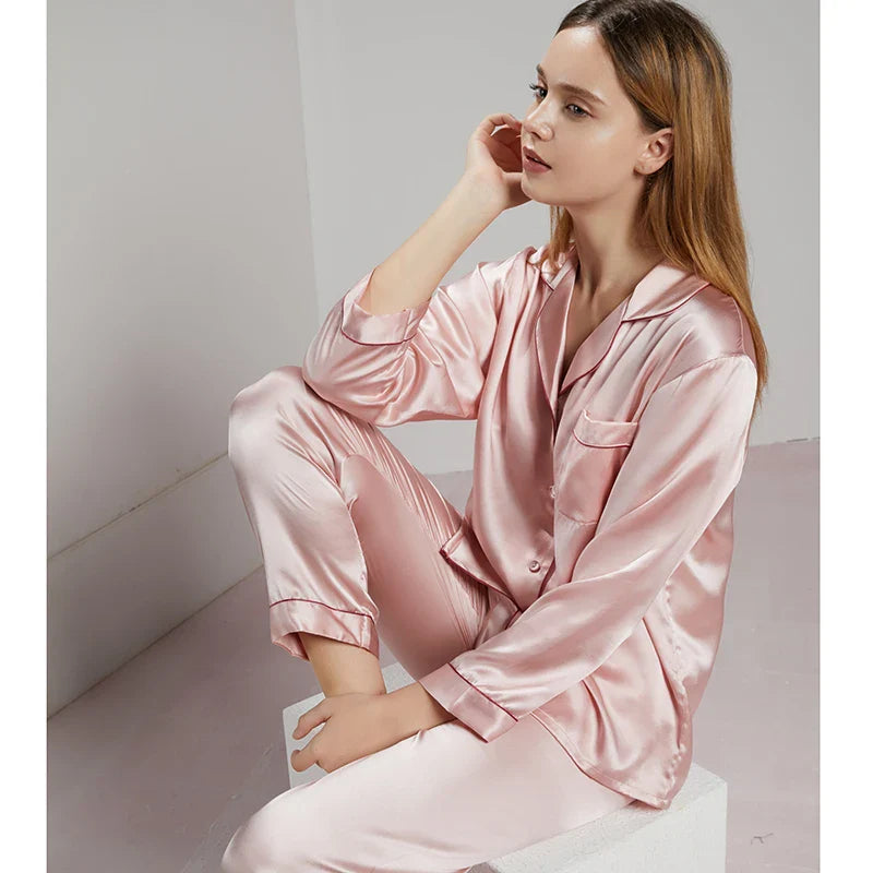 Luxuriöser Pyjama aus 100 % Seide für Damen | Vivienne