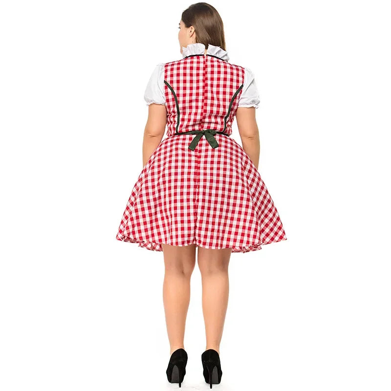 Geruite Dirndl Traditionele Oktoberfest Jurk | Marlena