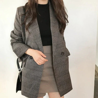 Blazer mit karierter Jacke | Emilia