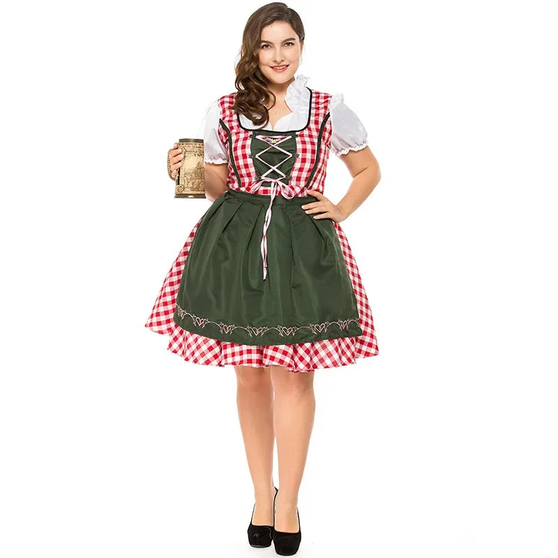 Kariertes Dirndl, traditionelles Oktoberfestkleid | Marlena