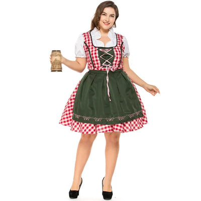 Geruite Dirndl Traditionele Oktoberfest Jurk | Marlena