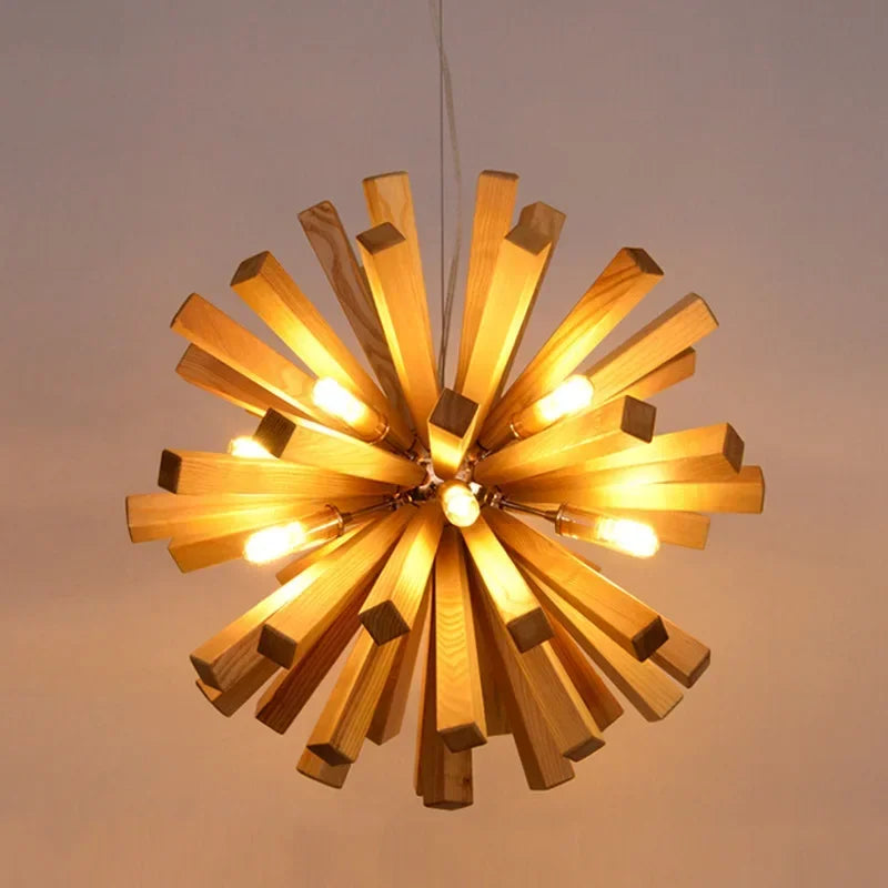 DandelionLicht | Elegante Hängelampe aus Holz