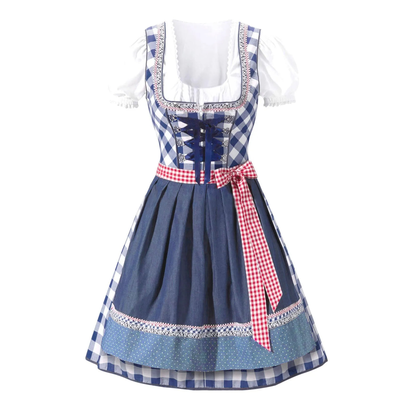 Geruite Dirndl Jurk Oktoberfest Kostuum | Lieselotte