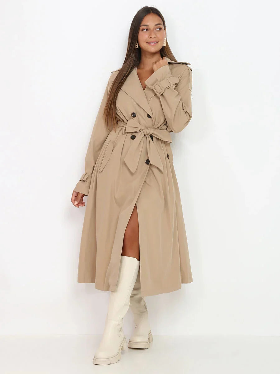 Elegante Lange Trenchcoat voor Dames | Valentina