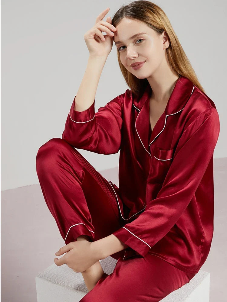 Luxuriöser Pyjama aus 100 % Seide für Damen | Vivienne