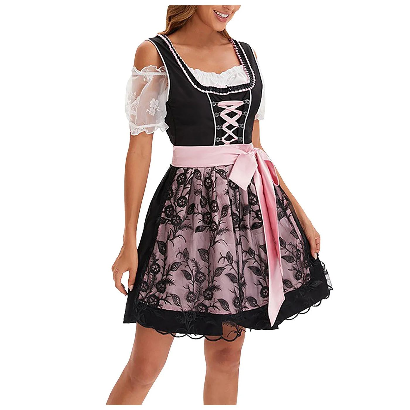 Traditionele Bier Oktoberfest Kanten Dirndl Jurk | Matilda