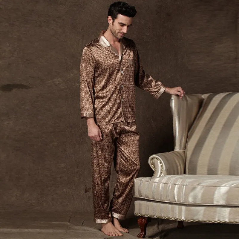 Herren-Pyjama-Set aus Satin-Seide | Alexander