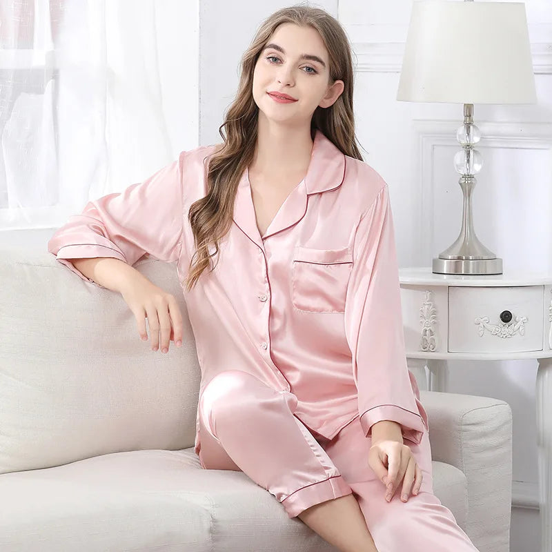 Damen-Pyjama aus Seidensatin | Isabelle