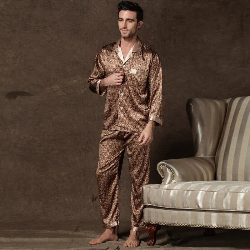 Herren-Pyjama-Set aus Satin-Seide | Alexander