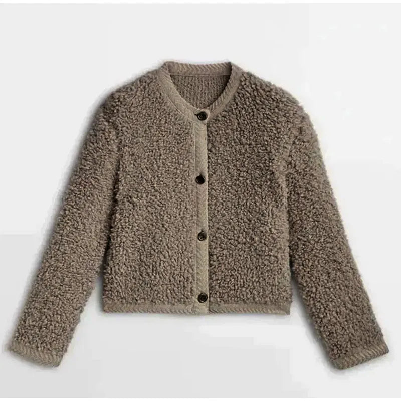 Bequemer Teddy-Cardigan für Damen | Offizier