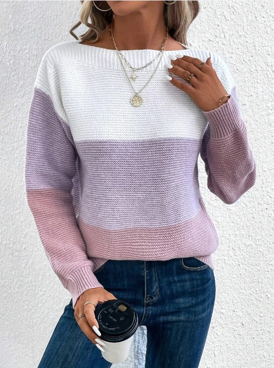 Mehrfarbiger Strickpullover für Damen | Iris