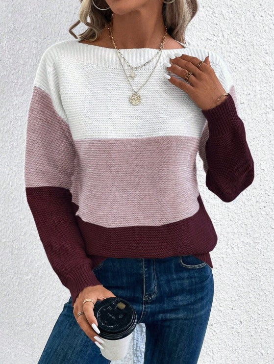 Mehrfarbiger Strickpullover für Damen | Iris