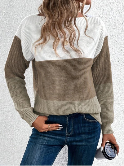 Mehrfarbiger Strickpullover für Damen | Iris