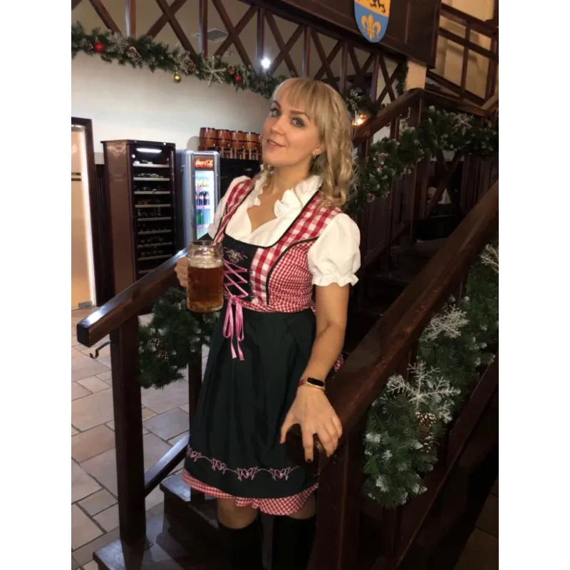 Geruite Dirndl Traditionele Oktoberfest Jurk | Marlena