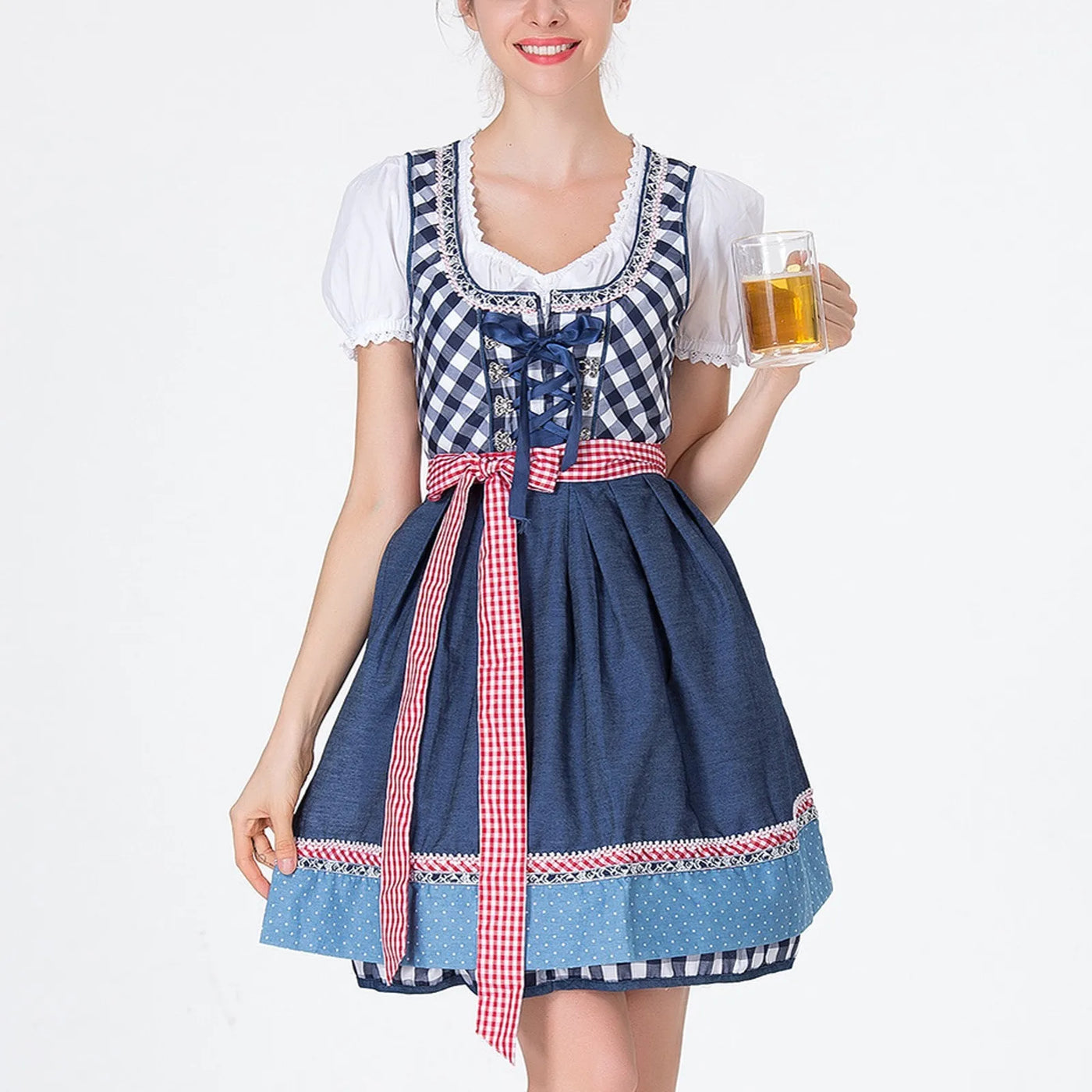 Kariertes Dirndlkleid Oktoberfestkostüm | Lieselotte