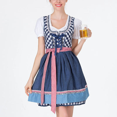 Geruite Dirndl Jurk Oktoberfest Kostuum | Lieselotte