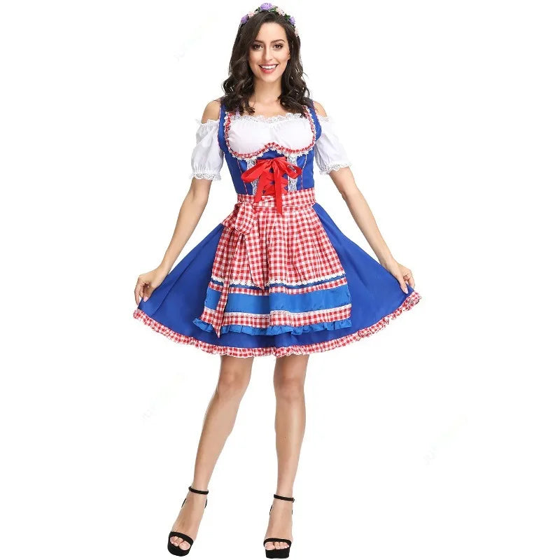 Sierlijke Carnavalsblauwe Outfit voor Oktoberfest | Marjolein