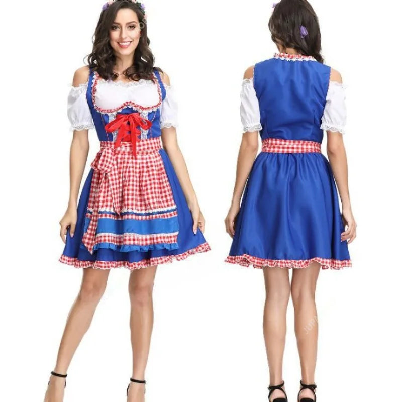 Sierlijke Carnavalsblauwe Outfit voor Oktoberfest | Marjolein