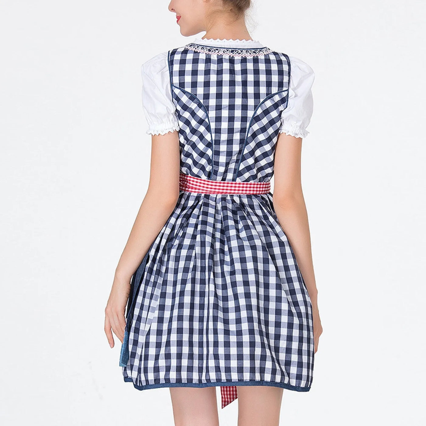 Geruite Dirndl Jurk Oktoberfest Kostuum | Lieselotte