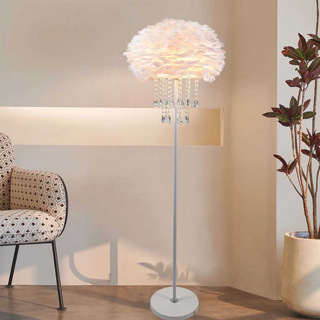 Luxe Crystal Glow Vloerlamp met Elegante Franje - Beschikbaar in 3 Stijlvolle Kleuren