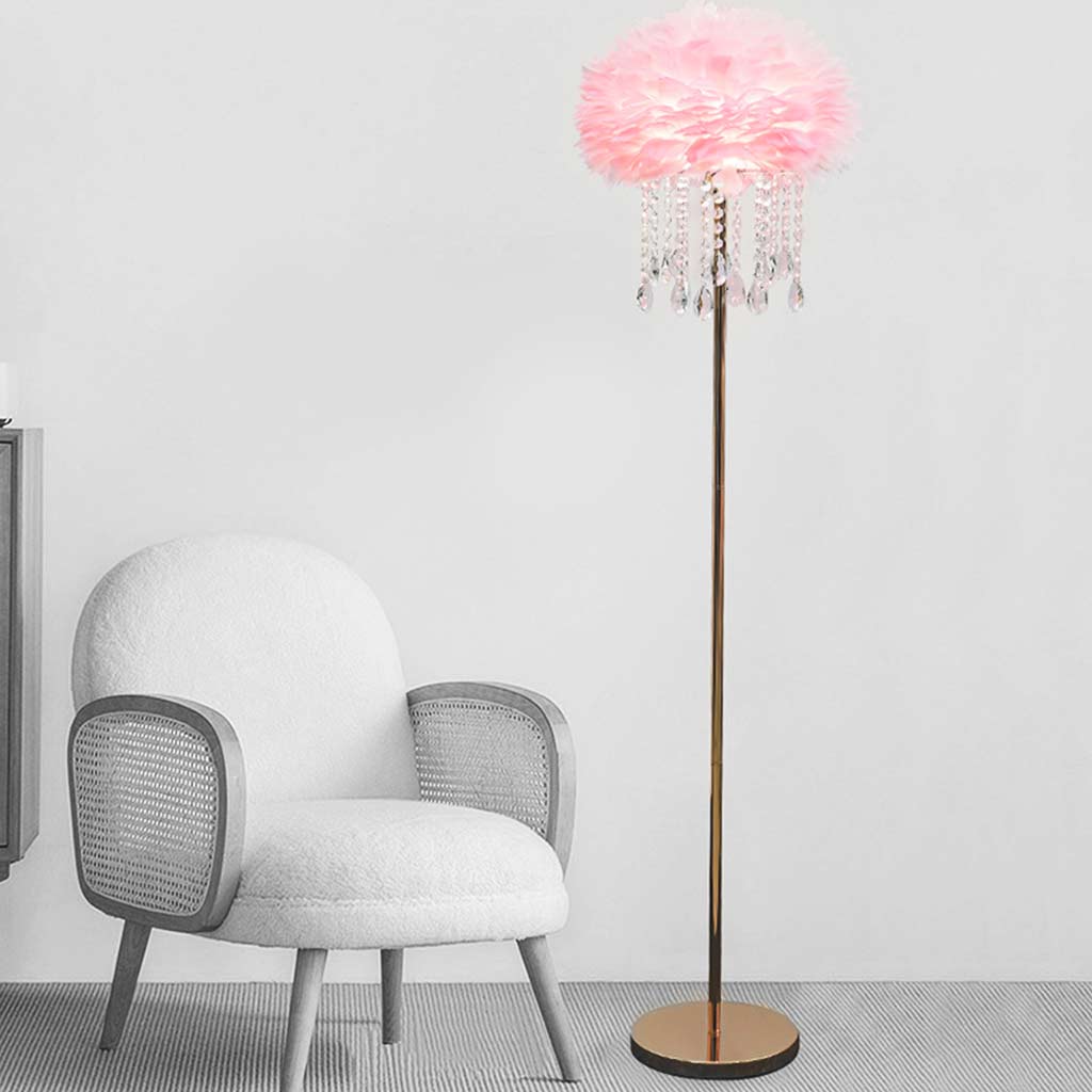 Luxe Crystal Glow Vloerlamp met Elegante Franje - Beschikbaar in 3 Stijlvolle Kleuren