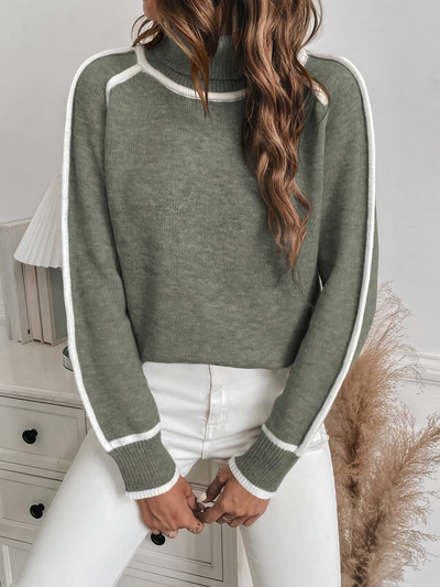 Olivgrüner Pullover für Damen | Sofia