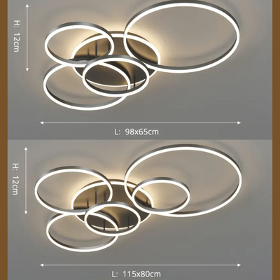 Ringy | Moderne Plafondlamp Zwart