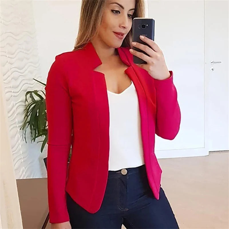 Schlichter Blazer mit offener Vorderseite | Marielle