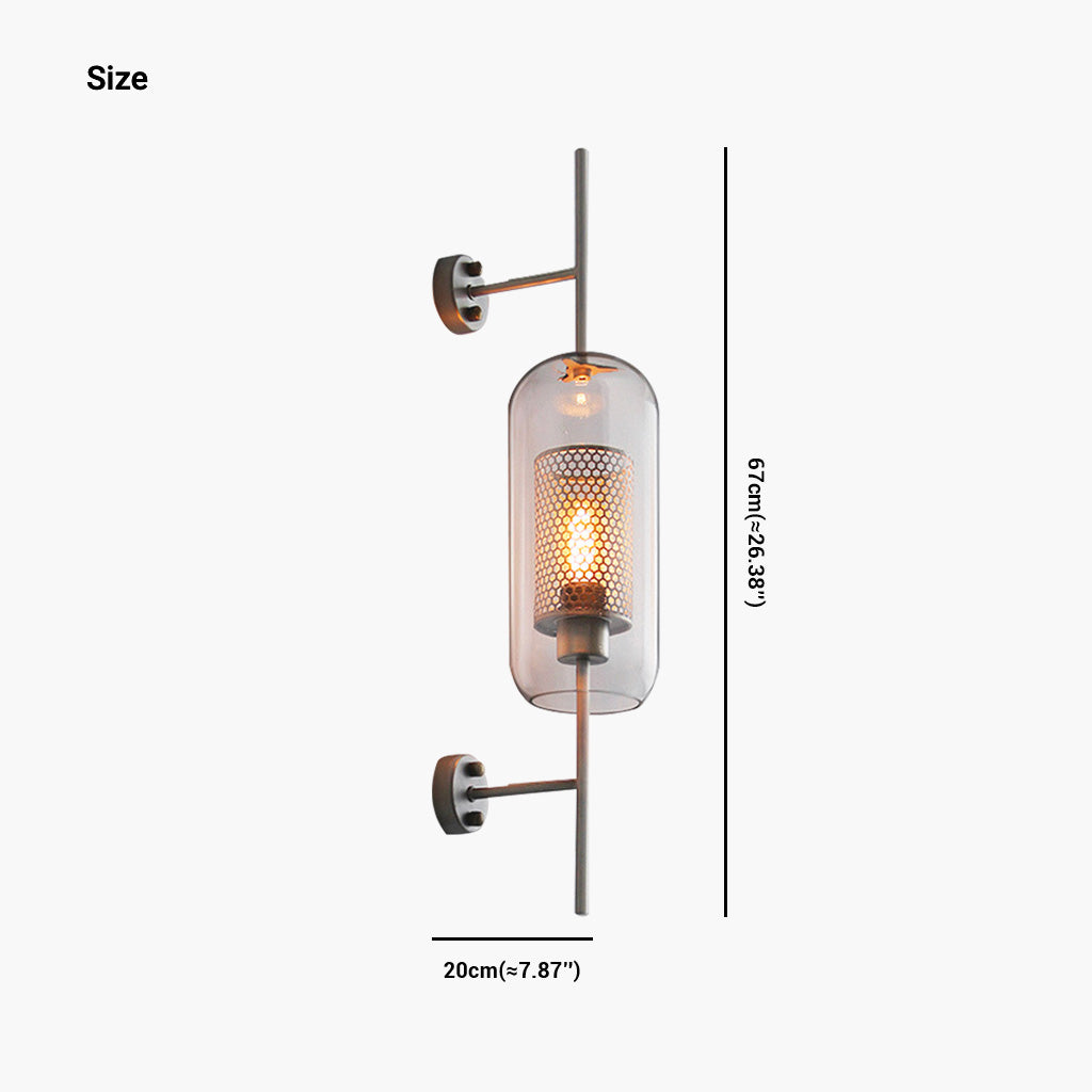 BronzeGlow: Moderne dekorative Wandleuchte mit Glaszylinder oder -kugel