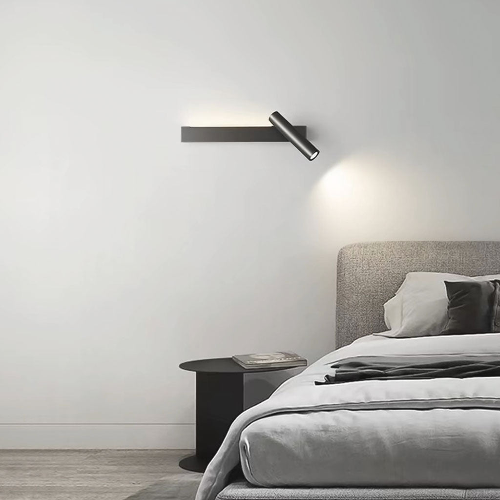 LuxeLicht Minimalistische LED Wandspot in Zwart en Goud