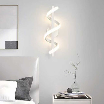 WaveLine Wandlamp - Uniek Gebogen Aluminium Design