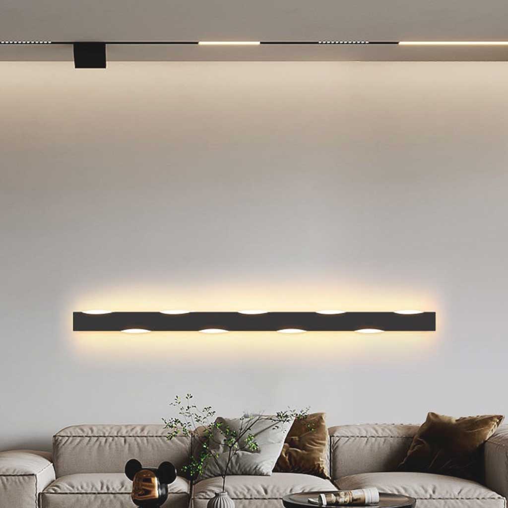 NordicWave Linear LED Wandlamp - IJzer en Acryl Design