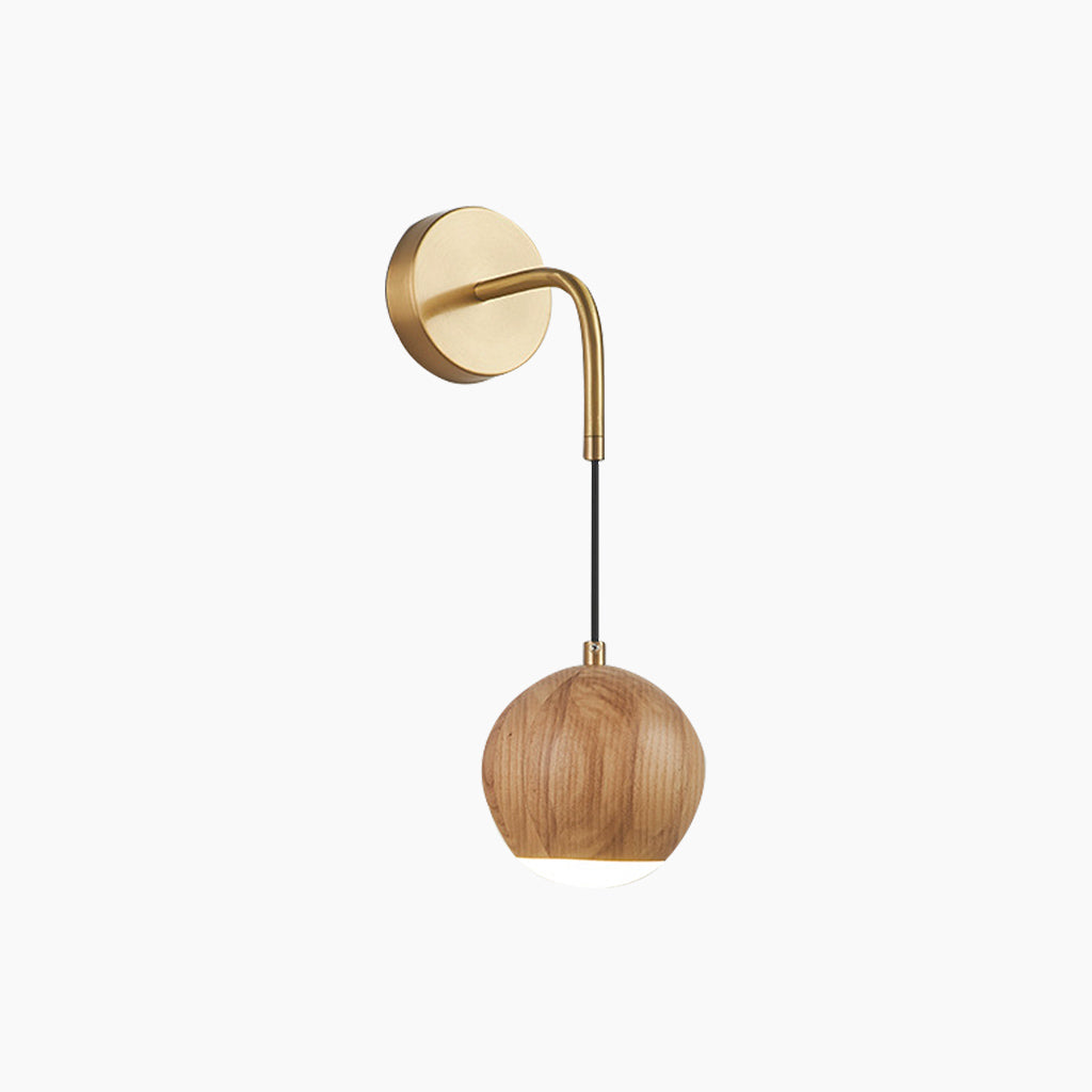 LumiSphere | Unieke Houten LED Hanglamp met Bolvorm