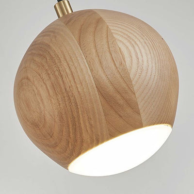 LumiSphere | Unieke Houten LED Hanglamp met Bolvorm