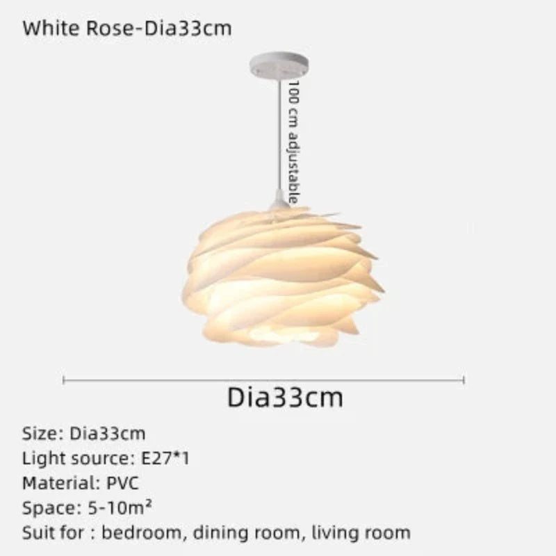 KristalBloesem | Deckenleuchte mit Rosenkranz-Design