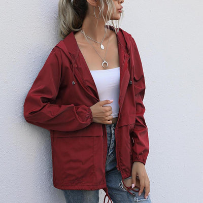 Winddichte Sommerjacke mit Kapuze | Offizier