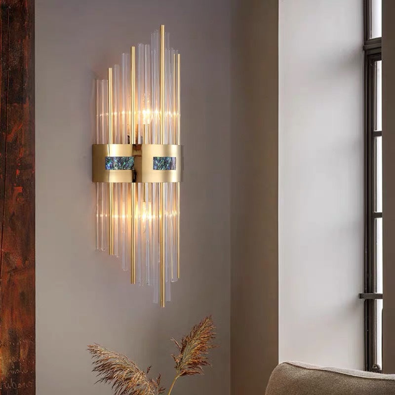 LuxeAura LED Wandlamp - Gouden Afwerking, Perfect voor Woonkamer of Slaapkamer