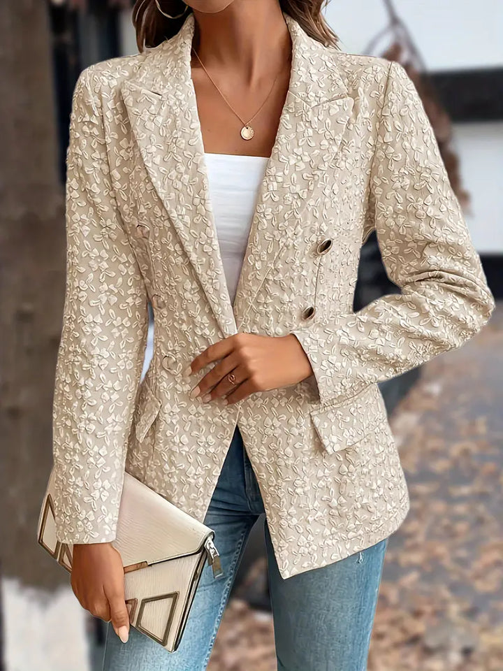 Gestructureerde Dubbelrijige Blazer | Victoria