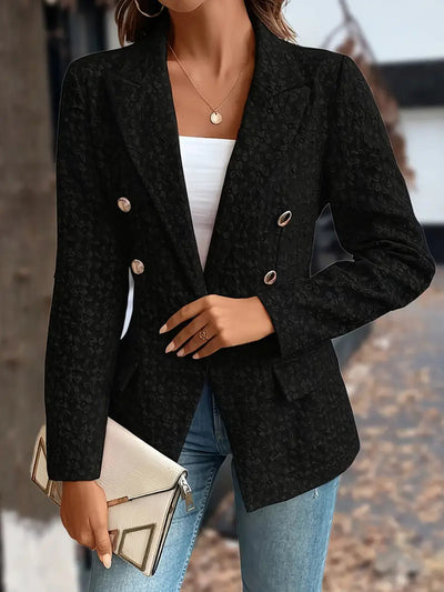 Gestructureerde Dubbelrijige Blazer | Victoria