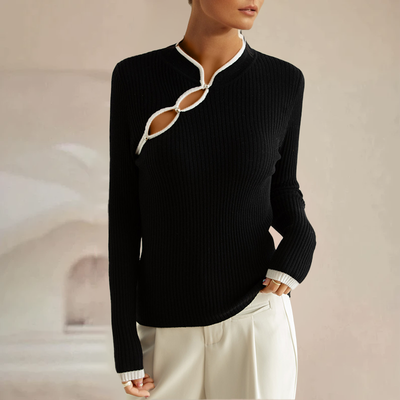 Pullover Basis Casual Slim Kasjmier Top voor Dames | Sofia