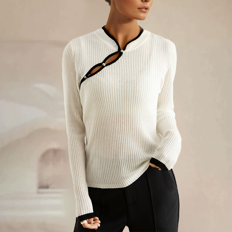 Pullover Basis Casual Slim Kasjmier Top voor Dames | Sofia