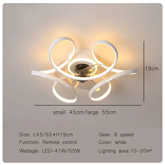 RostBries | Skandinavische Deckenventilatorlampe